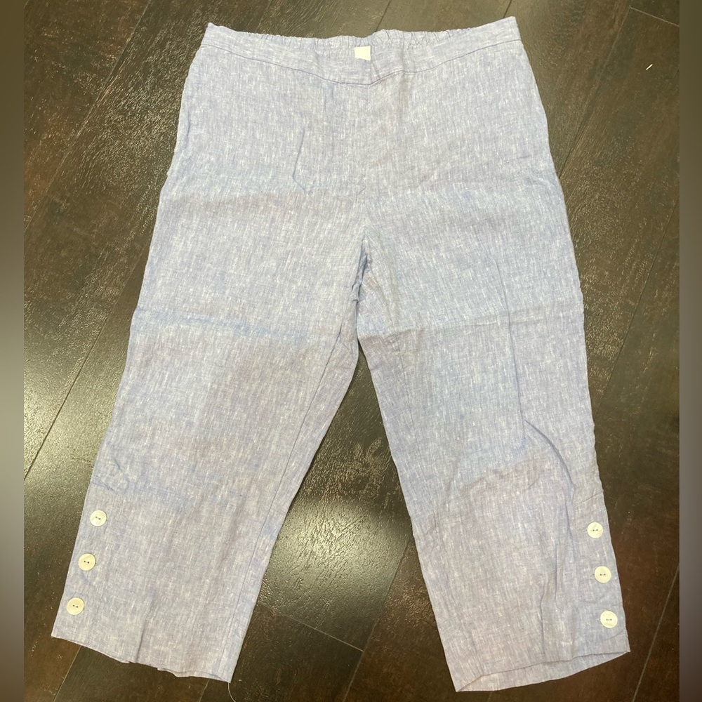 Chico’s Women’s Linen Cropped Pants